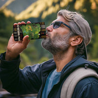 Ivory Coast 4 in 1 Can Cooler Tumbler with Taï National Park Wildlife Map Design - Wonder Print Shop