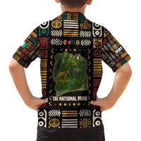 Ivory Coast Family Matching Tank Maxi Dress and Hawaiian Shirt with Taï National Park Wildlife Map Design - Wonder Print Shop