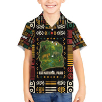 Ivory Coast Hawaiian Shirt with Taï National Park Wildlife Map Design - Wonder Print Shop