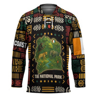Ivory Coast Hockey Jersey with Taï National Park Wildlife Map Design - Wonder Print Shop