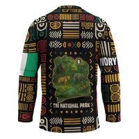 Ivory Coast Hockey Jersey with Taï National Park Wildlife Map Design - Wonder Print Shop