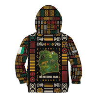 Ivory Coast Kid Hoodie with Taï National Park Wildlife Map Design - Wonder Print Shop