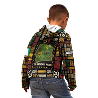 Ivory Coast Kid Hoodie with Taï National Park Wildlife Map Design - Wonder Print Shop