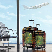 Ivory Coast Luggage Cover with Taï National Park Wildlife Map Design - Wonder Print Shop