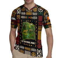 Ivory Coast Rugby Jersey with Taï National Park Wildlife Map Design - Wonder Print Shop