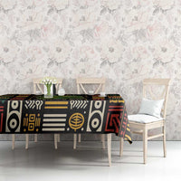 Ivory Coast Tablecloth with Taï National Park Wildlife Map Design - Wonder Print Shop