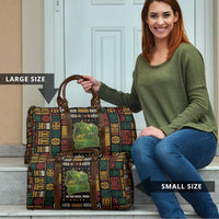 Ivory Coast Travel Bag with Taï National Park Wildlife Map Design - Wonder Print Shop