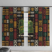 Ivory Coast Window Curtain with Taï National Park Wildlife Map Design - Wonder Print Shop