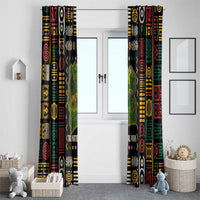 Ivory Coast Window Curtain with Taï National Park Wildlife Map Design - Wonder Print Shop