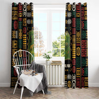 Ivory Coast Window Curtain with Taï National Park Wildlife Map Design - Wonder Print Shop