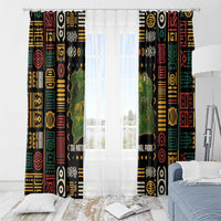 Ivory Coast Window Curtain with Taï National Park Wildlife Map Design - Wonder Print Shop