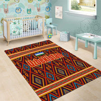 Uzbekistan Area Rug with Traditional Geometric Motif Design - Wonder Print Shop