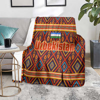 Uzbekistan Blanket with Traditional Geometric Motif Design - Wonder Print Shop