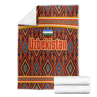 Uzbekistan Blanket with Traditional Geometric Motif Design - Wonder Print Shop