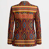 Uzbekistan Blazer with Traditional Geometric Motif Design - Wonder Print Shop