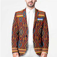 Uzbekistan Blazer with Traditional Geometric Motif Design - Wonder Print Shop