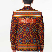 Uzbekistan Blazer with Traditional Geometric Motif Design - Wonder Print Shop