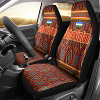 Uzbekistan Car Seat Cover with Traditional Geometric Motif Design - Wonder Print Shop