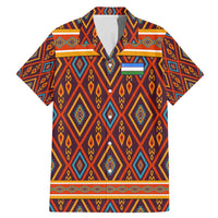 Uzbekistan Family Matching Mermaid Dress and Hawaiian Shirt with Traditional Geometric Motif Design - Wonder Print Shop