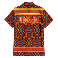Uzbekistan Family Matching Summer Maxi Dress and Hawaiian Shirt with Traditional Geometric Motif Design - Wonder Print Shop
