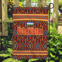 Uzbekistan Garden Flag with Traditional Geometric Motif Design - Wonder Print Shop