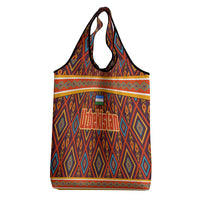 Uzbekistan Grocery Bag with Traditional Geometric Motif Design - Wonder Print Shop