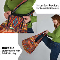 Uzbekistan Grocery Bag with Traditional Geometric Motif Design - Wonder Print Shop