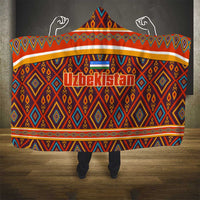 Uzbekistan Hooded Blanket with Traditional Geometric Motif Design - Wonder Print Shop