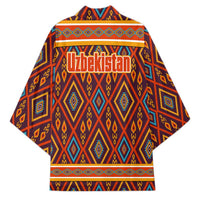 Uzbekistan Kimono with Traditional Geometric Motif Design - Wonder Print Shop