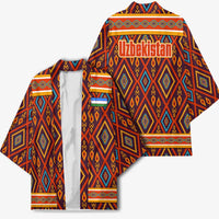 Uzbekistan Kimono with Traditional Geometric Motif Design - Wonder Print Shop