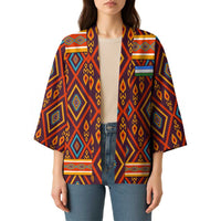 Uzbekistan Kimono with Traditional Geometric Motif Design - Wonder Print Shop