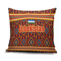 Uzbekistan Pillow Cover with Traditional Geometric Motif Design - Wonder Print Shop