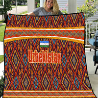 Uzbekistan Quilt with Traditional Geometric Motif Design - Wonder Print Shop