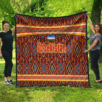 Uzbekistan Quilt with Traditional Geometric Motif Design - Wonder Print Shop