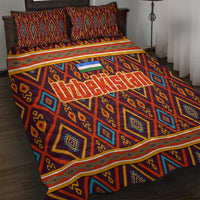 Uzbekistan Quilt Bed Set with Traditional Geometric Motif Design - Wonder Print Shop