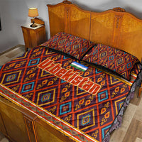 Uzbekistan Quilt Bed Set with Traditional Geometric Motif Design - Wonder Print Shop