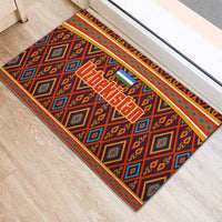 Uzbekistan Rubber Doormat with Traditional Geometric Motif Design - Wonder Print Shop