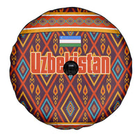 Uzbekistan Spare Tire Cover with Traditional Geometric Motif Design - Wonder Print Shop