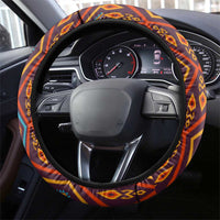 Uzbekistan Steering Wheel Cover with Traditional Geometric Motif Design - Wonder Print Shop