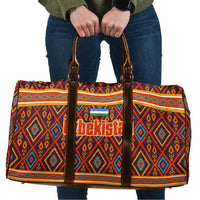 Uzbekistan Travel Bag with Traditional Geometric Motif Design - Wonder Print Shop