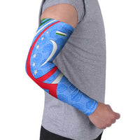 Uzbekistan Arm Sleeves with Crescent Star and Ornamental Swirl Design - Wonder Print Shop