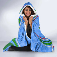 Uzbekistan Hooded Blanket with Crescent Star and Ornamental Swirl Design - Wonder Print Shop
