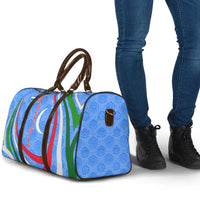 Uzbekistan Travel Bag with Crescent Star and Ornamental Swirl Design - Wonder Print Shop