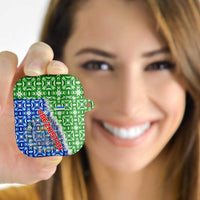 Uzbekistan AirPods Case with Ikat Pattern and National Coat of Arms Design - Wonder Print Shop