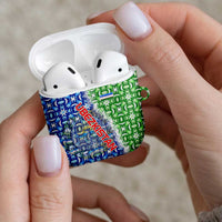 Uzbekistan AirPods Case with Ikat Pattern and National Coat of Arms Design - Wonder Print Shop