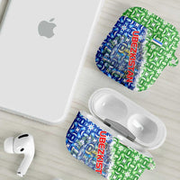 Uzbekistan AirPods Case with Ikat Pattern and National Coat of Arms Design - Wonder Print Shop