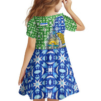 Uzbekistan Family Matching Off Shoulder Maxi Dress and Hawaiian Shirt with Ikat Pattern and National Coat of Arms Design - Wonder Print Shop