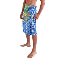 Uzbekistan Lavalava with Ikat Pattern and National Coat of Arms Design - Wonder Print Shop