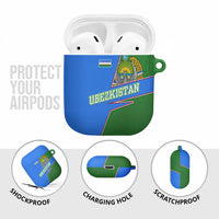 Uzbekistan AirPods Case with National Coat of Arms and Modern Gradient Design - Wonder Print Shop