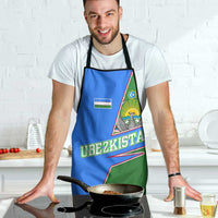 Uzbekistan Apron with National Coat of Arms and Modern Gradient Design - Wonder Print Shop